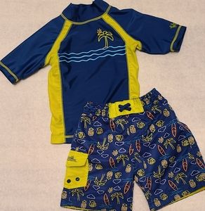 UV Skinz swim trunks with matching top
